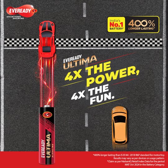 Eveready Ultima Alkaline AAA Battery (Pack of 4)
