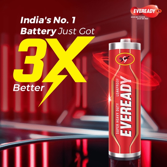 Eveready Red 1015 AA Carbon Zinc Batteries (Pack of 10)