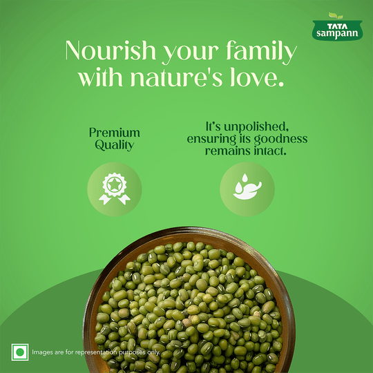 Tata Sampann Unpolished Green Whole Moong 500 g