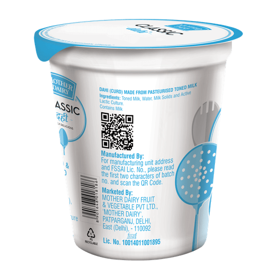 Mother Dairy Classic Dahi 400 g (Cup)