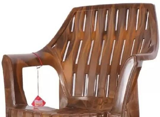 NPPL Plastic Living Room Chair (Finish Color - Brown, Pre-assembled) (Pack of 4)