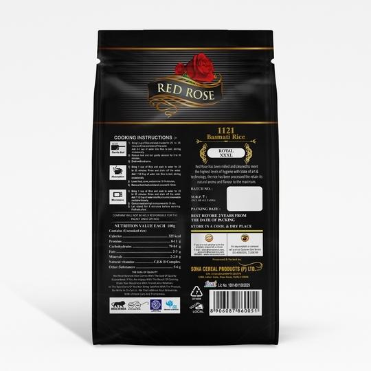 RED ROSE ROYAL XXXL BASMATI RICE, 1 KG (PACK OF 20 - 20 KG )