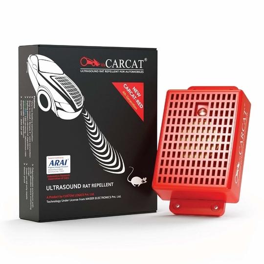 CARCAT Ultrasound Rat Repellent for Automobiles - 4th Gen car rat repellent - CARCAT-RED - Made in INDIA -Waterproof rat repellent for cars - 94% efficacy