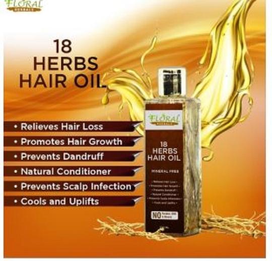 Floral Herbals Mineral Free18 Herbs Hair Oil with Roots-A5