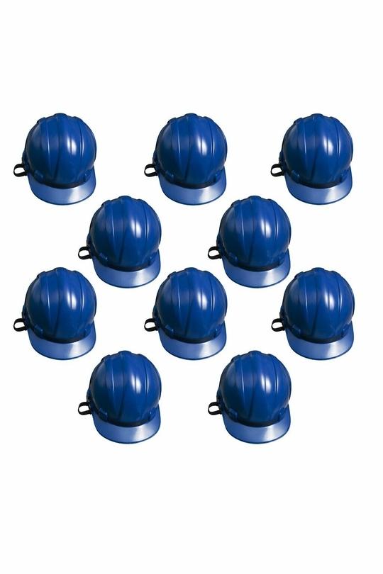 LADWA 10 Pcs Blue Heavy Duty Safety Director Helmet Head Protection for Outdoor Work Head Safety Hat with ISI Mark (Pack of 10)