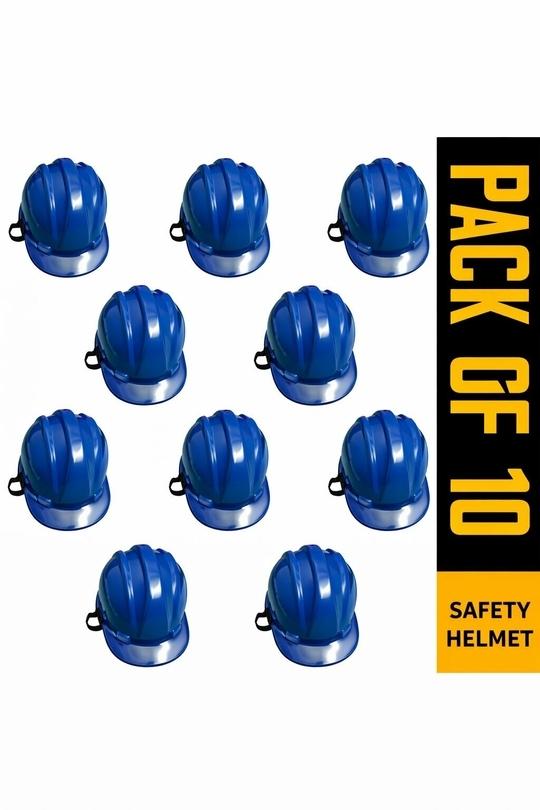 LADWA 10 Pcs Blue Heavy Duty Safety Director Helmet Head Protection for Outdoor Work Head Safety Hat with ISI Mark (Pack of 10)