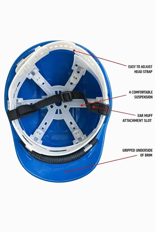 LADWA 10 Pcs Blue Heavy Duty Safety Director Helmet Head Protection for Outdoor Work Head Safety Hat with ISI Mark (Pack of 10)