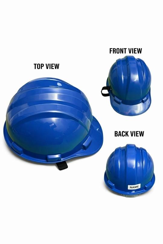 LADWA 10 Pcs Blue Heavy Duty Safety Director Helmet Head Protection for Outdoor Work Head Safety Hat with ISI Mark (Pack of 10)