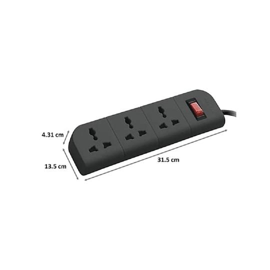 Belkin 3-Socket Surge Protector Universal Socket with 5Ft (1.5-Meter),Grey