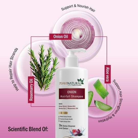7 Days Onion Shampoo For Hair Growth &amp; Hair Fall Control 200 ml (200 ml)
