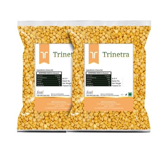 Trinetra Chana Dal 2 kg (1Kg X 2 Pack)