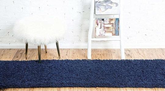 Shag Weaving Carpet Blue Polyester Area Rug (2 ft X 4 ft Rectangle)Blue