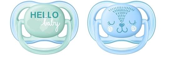 Philips Avent Blue And Green Ultra Air Pacifier For Boy ,0-6 m, 2 pcs