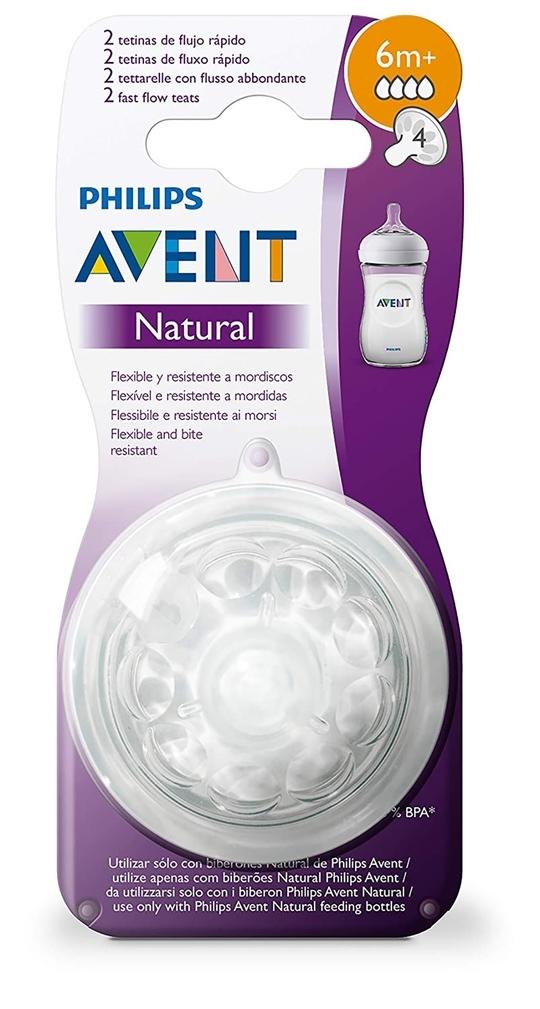 Philips Avent Natural 2. 0 Teat Fast Flow For ,6 M, Set Of 2