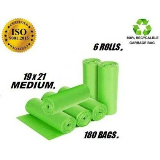 ALXIND Green Medium Garbage Bag 13 ltr -  180 Pcs