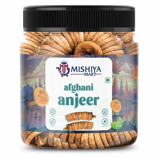 Mishiya Mart Premium Dried Anjeer | Soft & Juicy Figs | High in Fiber, Iron & Calcium | Natural & Healthy Dry Fruit Snack | 1KG |