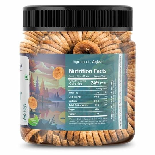 Mishiya Mart Premium Dried Anjeer | Soft & Juicy Figs | High in Fiber, Iron & Calcium | Natural & Healthy Dry Fruit Snack | 1KG |