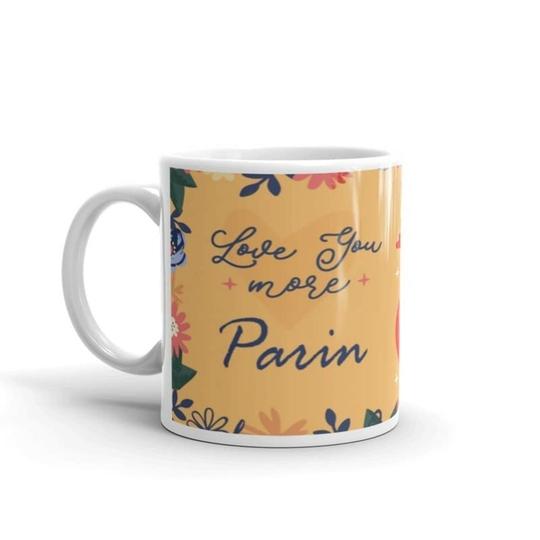 Rish Parin Printed Multicolor Ceramic Coffee Mug, 350 Ml