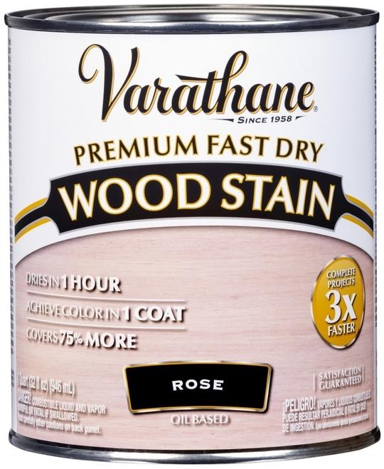 Rust-Oleum Varathane 349597 Premium Fast Dry Wood Stain ROSE, Half Pint (236ml)