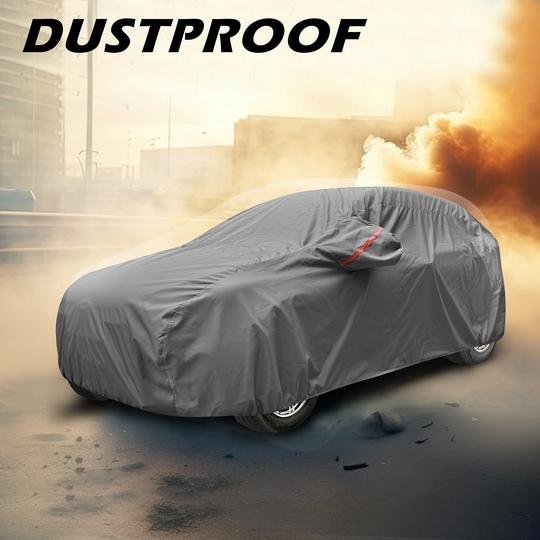 Auto Hub Hyundai Eon Car Cover with Mirror Pocket, Waterproof Layers, Car Cover Eon Waterproof - Taiwan Grey