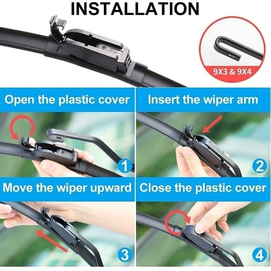 Auto Hub Car Wiper Blade Compatibility with Maruti Suzuki S-Cross New (Model : 2013-Till Date) Windshield Size D-26,P-14