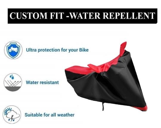 Auto Hub Bike Body Cover for Hero Maestro , Dustproof UV Protection water resistant Custom Fit Cover-(Black-Red)