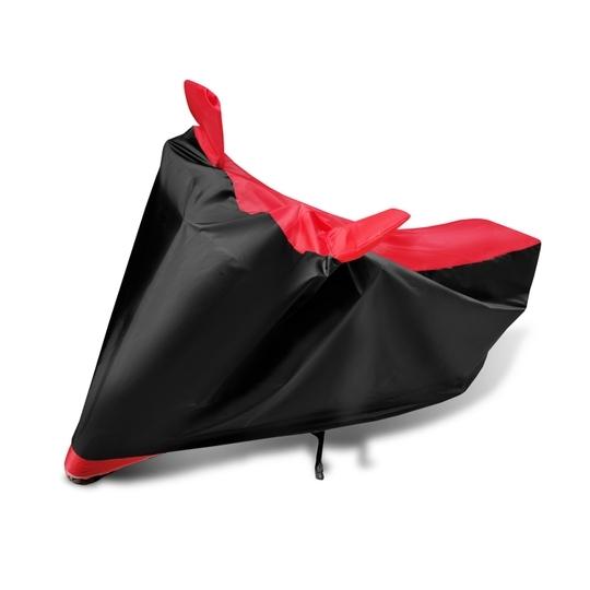 Auto Hub Bike Body Cover for Hero Maestro , Dustproof UV Protection water resistant Custom Fit Cover-(Black-Red)