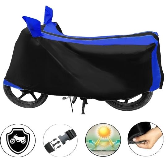 Auto Hub Bike Cover for Royal Enfield Thunder Bird 350 , Dustproof UV Protection water resistant Custom Fit Cover-(Black-Blue)