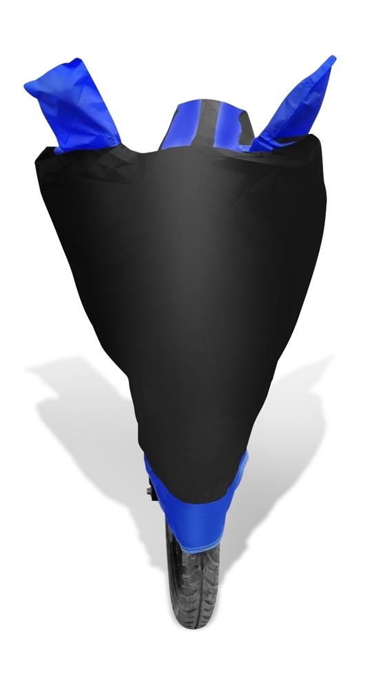 Auto Hub Bike Cover for Royal Enfield Thunder Bird 350 , Dustproof UV Protection water resistant Custom Fit Cover-(Black-Blue)