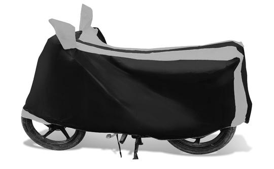 Auto Hub Bike Cover for Royal Enfield Thunder Bird 350 , Dustproof UV Protection water resistant Custom Fit Cover-(Black-Silver )