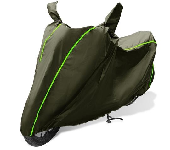 Auto Hub 100% Waterproof Bike Cover for Bajaj Pulsar 200 NS Coated, Dustproof UV Protection Custom Fit bike cover-(Green)