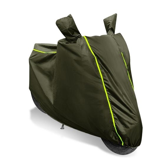 Auto Hub 100% Waterproof Bike Cover for Bajaj Pulsar 200 NS Coated, Dustproof UV Protection Custom Fit bike cover-(Green)