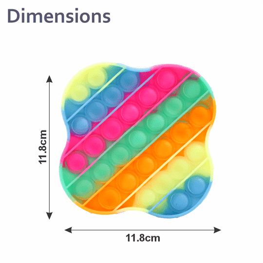 Aditi Toys Pop it Bubble Push, Pop It Fidget Toys, pop it Rainbow, Push Pop Bubble Fidget Sensory Toy Silicone Stress Relief Toy (Square)