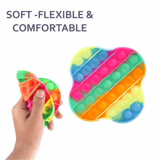 Aditi Toys Pop it Bubble Push, Pop It Fidget Toys, pop it Rainbow, Push Pop Bubble Fidget Sensory Toy Silicone Stress Relief Toy (Square)
