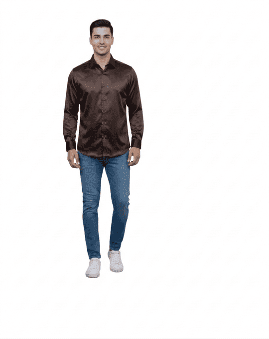 GuptaAmbara Satin Shirt | Brown | S