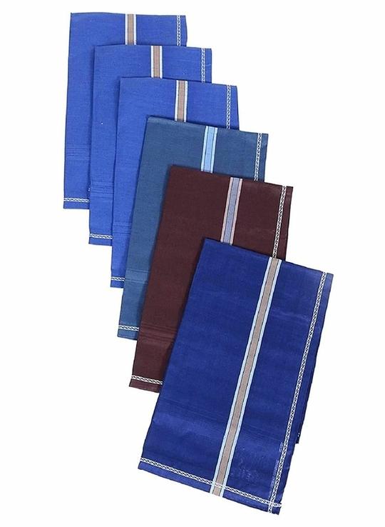 Men's Cotton Handkerchief (Dark Colour) Set of 12