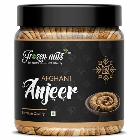 FROZEN NUTS Afghani Anjeer 400gm | Soft Sweet Dried Figs | Healthy Snack Dry Fruit | Fiber Rich Daily Diet Energy Food