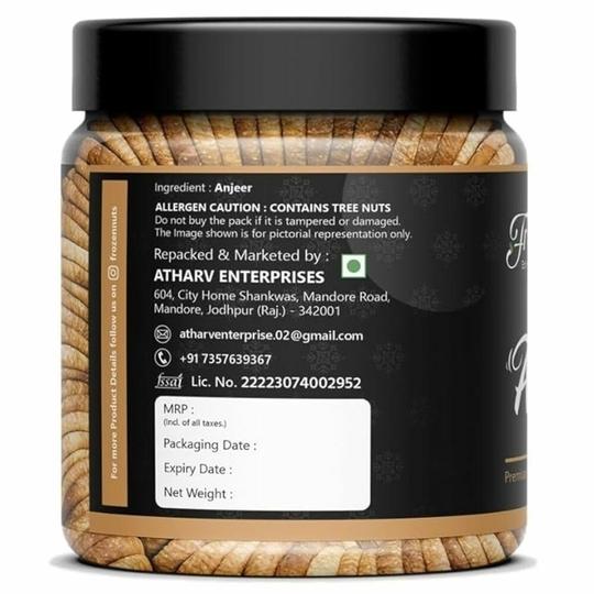 FROZEN NUTS Afghani Anjeer 400gm | Soft Sweet Dried Figs | Healthy Snack Dry Fruit | Fiber Rich Daily Diet Energy Food