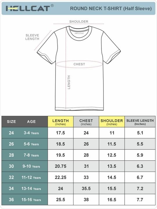 HELLCAT Black Trendy Cotton Blend Tshirt for Boys | Kids Graphic Tees for Boys 3-16 Years | Stylish & Comfortable Tshirt