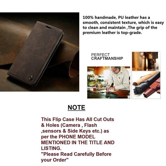 Teletel Prime Leather Finish Cards & Cash Wallet Slim Fit Flip Cover   For  Samsung Galaxy J7 Max | Mobile Case| Back Flip Cover | Coffee Color