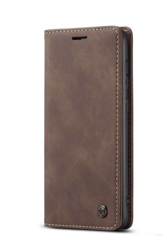 Teletel Prime Leather Finish Cards & Cash Wallet Slim Fit Flip Cover   For  Samsung Galaxy J7 Max | Mobile Case| Back Flip Cover | Coffee Color