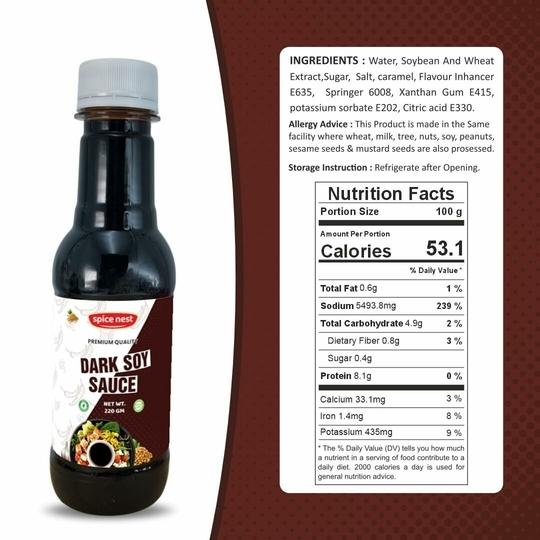 Spice Nest Sauce Combo Pack | Red Chilli 220gm + Green Chilli 220gm + Dark Soy 220gm | Perfect for Cooking, Dips & Marinades | Authentic Asian Flavors (Red, Green, Dark combo)