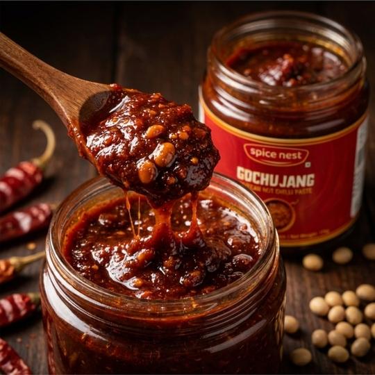 Spice Nest Korean Gochujang Paste 170g | Authentic Fermented Red Chilli Hot Pepper Sauce | Sweet Spicy Umami | For Meggi, Noodles, Chinese