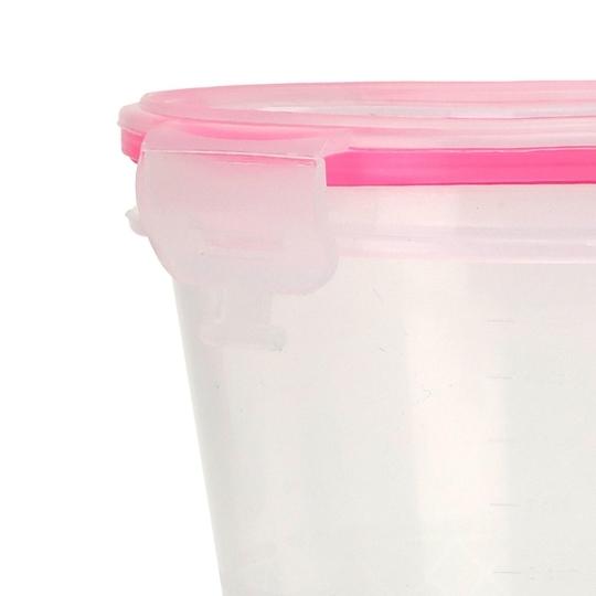 Cutting EDGE Nesterware Lock & Seal Containers for Dry Fruit, Biscuits, wafers, Snack, Foods, Fruits, Vegetables, Refrigerator Containers - 1L x 3, 750ml x 4, 500ml x 5 (Set of 12, Pink)