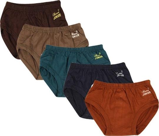 YELLOWDELIGHT Boys Multicolor Cotton Blend Pack of 5 Briefs (12-18M)
