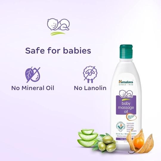 : Himalaya Baby Massage Oil 500ml | Olive & Winter Cherry | Gentle Daily Massage Care