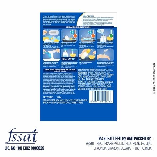 Similac Infant Stage 2 Follow-Up Powder Formula 6 To 12 Months, 400G Box, No Palm Olein Oil, Immune System And Bone Development