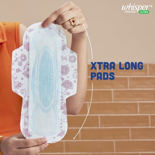 Whisper Choice Ultra Sanitary Pads for Women, XL 20 Napkins (Pack of 2)