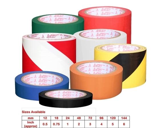 ISAN Floor Marking Tape Black Colour 18mm (3/4" Approx) Width X 25m Length (2 Pc)