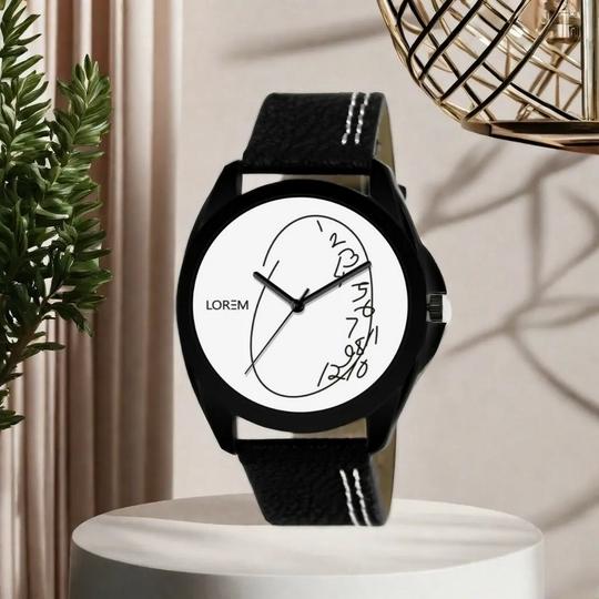 LOREM White Attrective Analog Watch For Men LR55